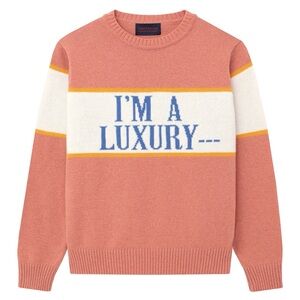 Rowing Blazers Coral and Cream Crewneck Sweater